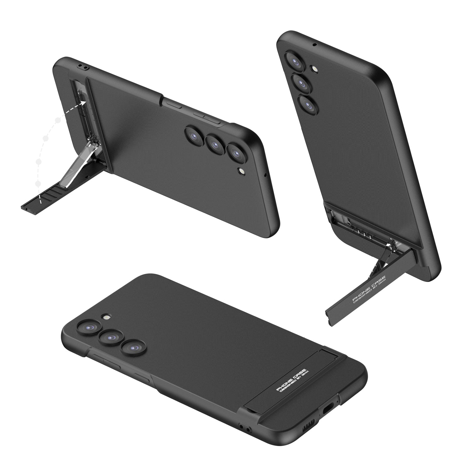 GKK til Samsung Galaxy S23 Kickstand Beskyttende telefoncover Robust hårdt PC Slim Cover GKK til Samsung Galaxy S23 Kickstand Beskyttende telefoncover Robust hårdt PC Slim Cover